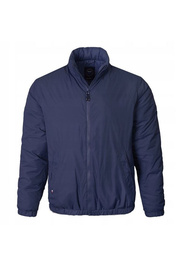 Jesienno-Zimowa Kurtka Męska - Wiatrówka - Pako Jeans - Granatowa. Kolor: niebieski. Materiał: tkanina, nylon. Sezon: zima, jesień