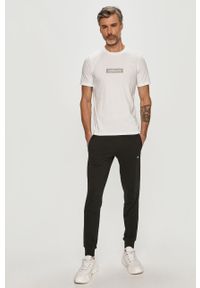 Calvin Klein - Spodnie. Kolor: czarny. Materiał: bawełna, materiał, dzianina, poliamid. Wzór: gładki #2