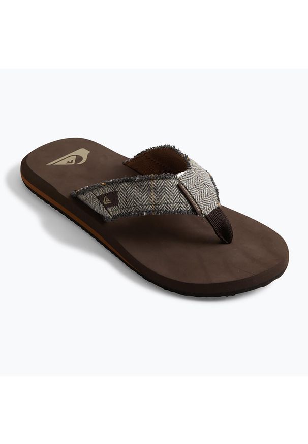 Japonki plażowe męskie Quiksilver Monkey Abyss. Okazja: na plażę. Kolor: brązowy. Styl: sportowy