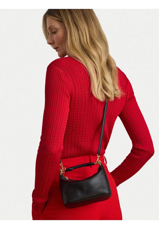 Lauren Ralph Lauren - LAUREN RALPH LAUREN Torebka 431P10531002 Czarny. Kolor: czarny. Materiał: skórzane