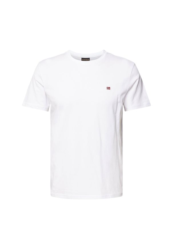 Koszulka męska Napapijri Salis. Kolor: biały. Sport: turystyka piesza