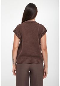 Weekend Max Mara - Kamizelka damska dzianinowa Crusca WEEKEND MAX MARA. Materiał: dzianina