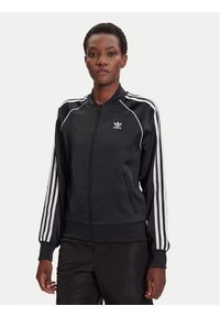Adidas - adidas Bluza SST adicolor Satin JZ6733 Czarny Regular Fit. Kolor: czarny. Materiał: syntetyk