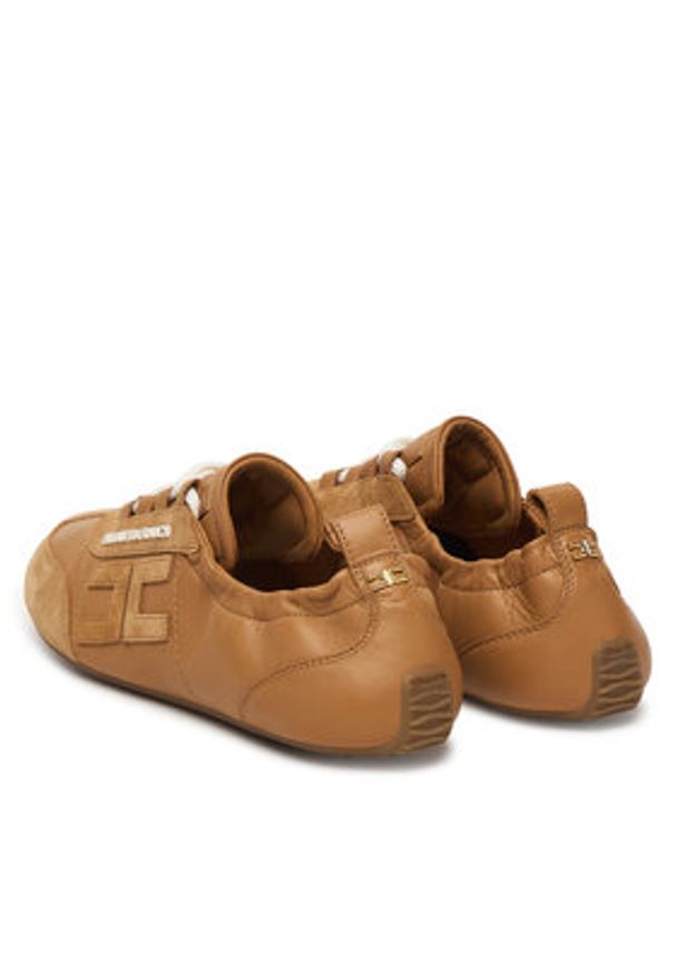 Elisabetta Franchi Sneakersy SA39G61E2 Brązowy. Kolor: brązowy. Materiał: skóra