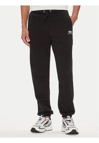 Alpha Industries Spodnie dresowe 156370 Czarny Regular Fit. Kolor: czarny. Materiał: bawełna