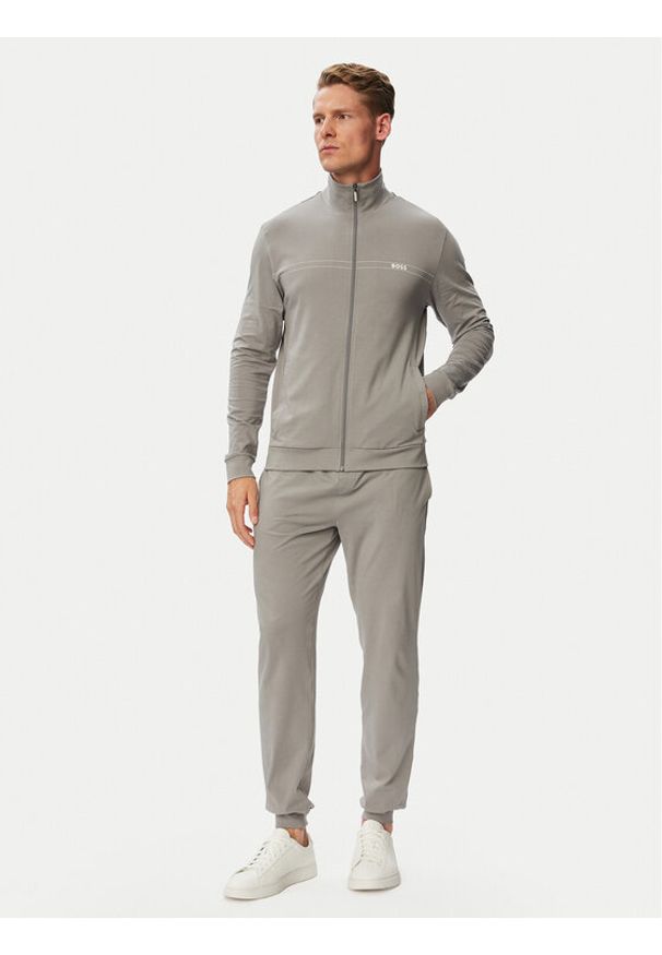 BOSS Dres 365 Long Set 50566976 Szary Regular Fit. Kolor: szary. Materiał: bawełna
