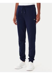 Lacoste Spodnie dresowe XF9216 Granatowy Regular Fit. Kolor: niebieski. Materiał: bawełna