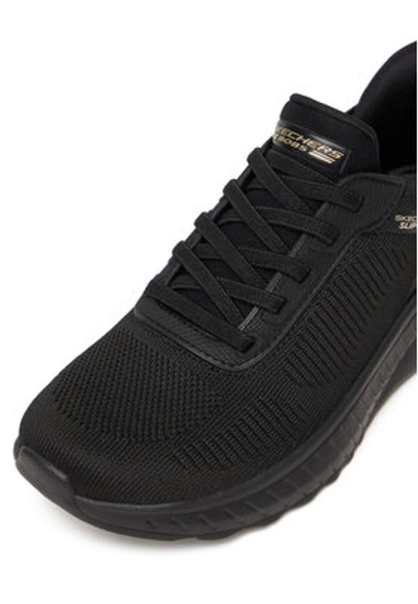 skechers - Skechers Sneakersy BOBS SQUAD CHAOS 117497 BBK Czarny. Kolor: czarny. Materiał: materiał