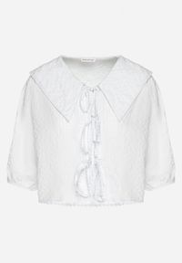 Born2be - Jasnoniebieska Bluzka z Wiskozą w Kratę z Wiązaniem Radellis. Okazja: na co dzień. Kolor: niebieski. Materiał: wiskoza. Styl: elegancki, casual #6