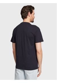 Guess T-Shirt Reflective Logo M3GI44 K9RM1 Granatowy Slim Fit. Kolor: niebieski. Materiał: bawełna