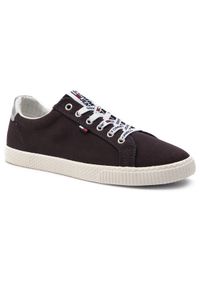 Tommy Jeans Tenisówki Casual Sneaker EN0EN00602 Granatowy. Okazja: na co dzień. Kolor: niebieski. Materiał: materiał. Styl: casual