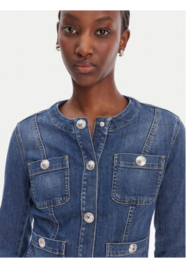 Liu Jo Kurtka jeansowa UA6260 D0275 Niebieski Regular Fit. Kolor: niebieski. Materiał: bawełna