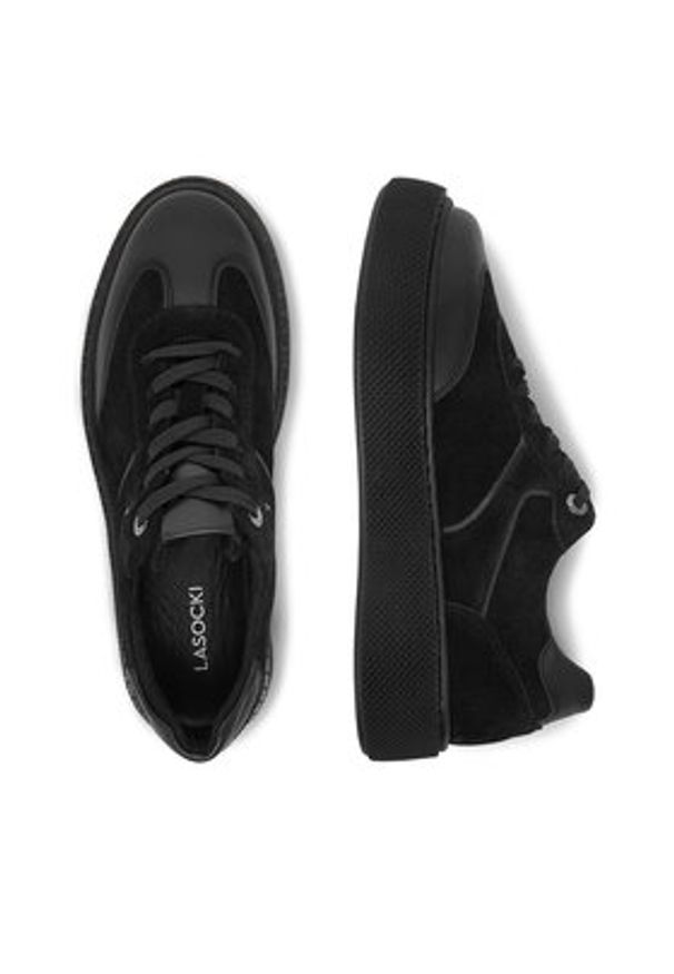 Lasocki Sneakersy CEO-WI23-CRICKIT-01 Czarny. Kolor: czarny. Materiał: skóra, zamsz