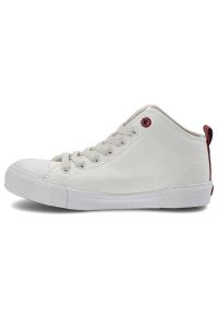 Białe Trampki Cross Jeans Damskie Stylowe Buty. Kolor: biały. Materiał: materiał, skóra ekologiczna. Szerokość cholewki: normalna. Wzór: aplikacja, jednolity. Styl: elegancki #2
