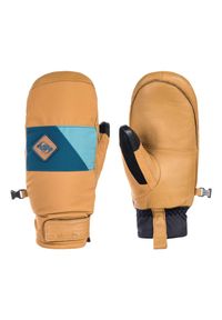 Rękawice narciarskie męskie Quiksilver Squad. Kolor: brązowy. Materiał: poliester, skóra. Sezon: zima. Sport: narciarstwo #1