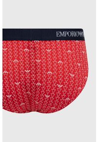 Emporio Armani Underwear slipy bawełniane (3-pack) kolor czerwony. Kolor: czerwony. Materiał: bawełna #5