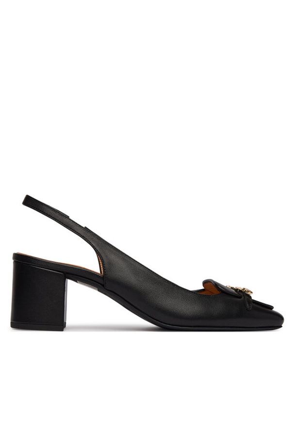 Love Moschino - LOVE MOSCHINO Półbuty JA10175G1OIE0000 Czarny. Kolor: czarny. Materiał: skóra