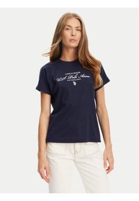U.S. Polo Assn. T-Shirt WUP1363 Granatowy Regular Fit. Typ kołnierza: polo. Kolor: niebieski. Materiał: bawełna