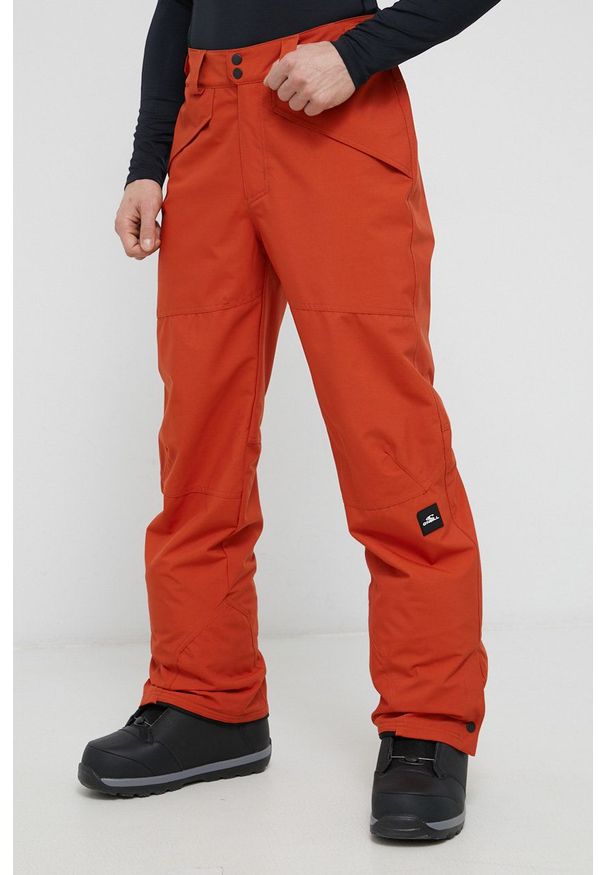 O'Neill Spodnie snowboardowe męskie kolor pomarańczowy. Kolor: pomarańczowy. Materiał: materiał. Wzór: gładki. Sport: snowboard