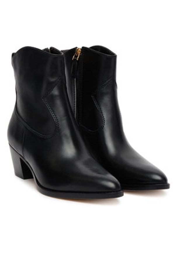 Lauren Ralph Lauren - LAUREN RALPH LAUREN Botki 802967822001 Czarny. Kolor: czarny. Materiał: skóra
