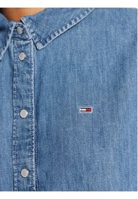 Tommy Jeans Sukienka jeansowa Chambray DW0DW15022 Niebieski Regular Fit. Kolor: niebieski. Materiał: bawełna
