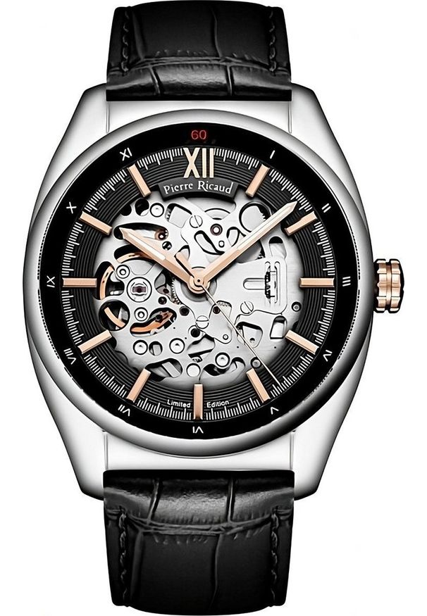 Zegarek Pierre Ricaud Zegarek męski Pierre Ricaud P2003.R2R6AS czarny. Kolor: czarny