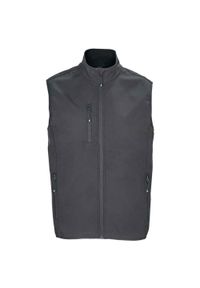 SOL'S - Ocieplacz Męski Falcon Softshell Zapinany Na Zamek Błyskawiczny. Kolor: wielokolorowy, szary, brązowy. Materiał: softshell