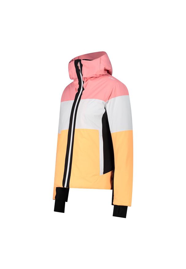Kurtka damska narciarska damska CMP 33W0706. Kolor: wielokolorowy, żółty, biały, różowy. Sezon: zima. Sport: narciarstwo