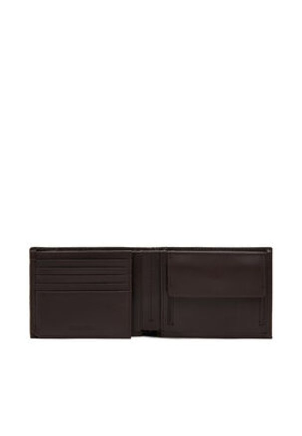 Calvin Klein Portfel męski Ck Premium Trifold 10Cc W/Coin K50K512849 Brązowy. Kolor: brązowy. Materiał: skóra