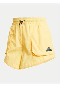 Adidas - adidas Szorty sportowe City Escape Summer IS0662 Żółty Loose Fit. Kolor: żółty. Materiał: syntetyk #4