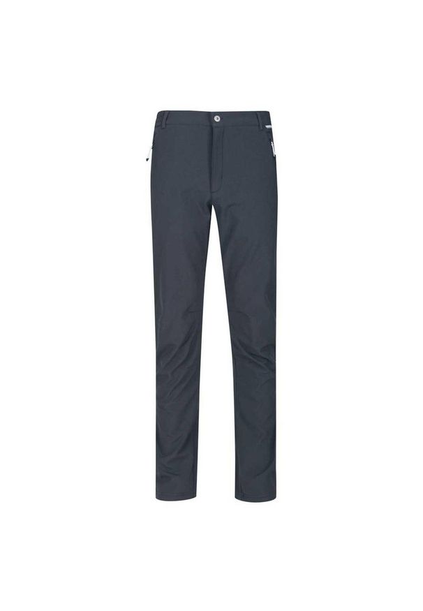 Regatta - Męskie Spodnie Trekkingowe Softshell Geo II. Kolor: szary, fioletowy, wielokolorowy. Materiał: softshell. Sezon: lato. Sport: turystyka piesza