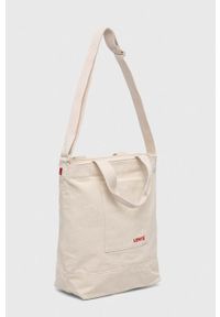 Levi's® - Levi's torba bawełniana kolor beżowy. Kolor: beżowy. Materiał: bawełna #2