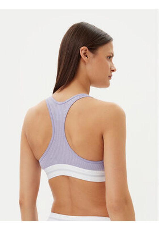 Calvin Klein Underwear Biustonosz top LV00QF8018 Fioletowy. Kolor: fioletowy. Materiał: bawełna