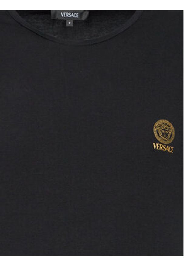 VERSACE - Versace Komplet longsleeve AU10197 Czarny Slim Fit. Kolor: czarny. Materiał: bawełna. Długość rękawa: długi rękaw