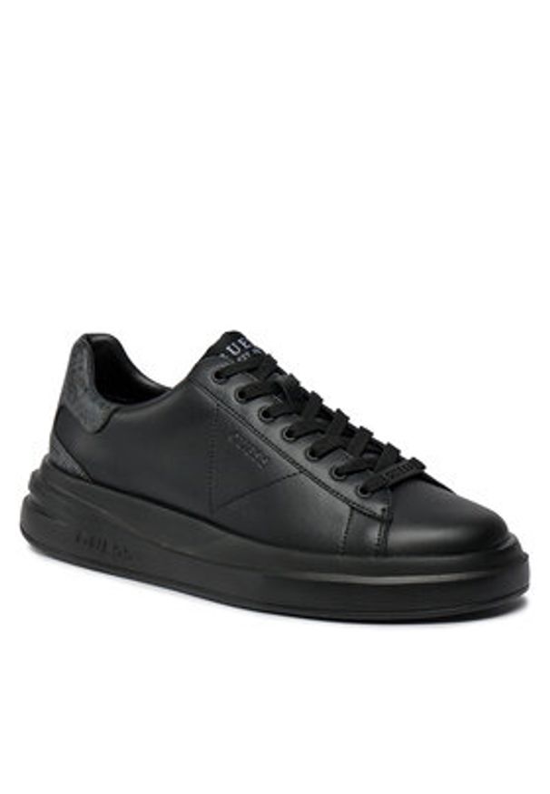 Guess Sneakersy Elba FMPVIB LEA12 Czarny. Kolor: czarny. Materiał: skóra