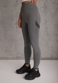 Renee - Szare Modelujące Legginsy High Waist Deliza. Okazja: na co dzień. Stan: podwyższony. Kolor: szary. Materiał: dzianina. Styl: casual #4
