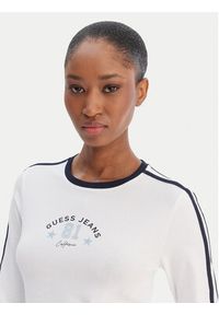 Guess Jeans Bluzka W6RI17 J1314 Biały Regular Fit. Kolor: biały. Materiał: bawełna #5