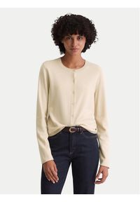 Marc O'Polo Kardigan 509 5118 61085 Beżowy Slim Fit. Typ kołnierza: polo. Kolor: beżowy. Materiał: wiskoza