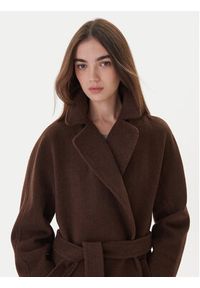 Weekend Max Mara Płaszcz wełniany Tempera 2525016082 Brązowy Regular Fit. Kolor: brązowy. Materiał: wełna #3