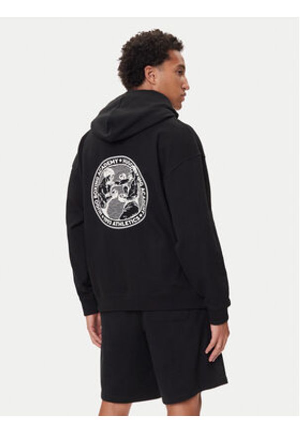 Hugo - HUGO Bluza Duwrestie 50542399 Czarny Regular Fit. Kolor: czarny. Materiał: bawełna