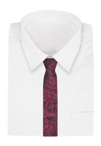 Alties - Krawat - ALTIES - Bordowo Czerwony ze Wzorem Orientalnym. Kolor: czerwony. Materiał: tkanina. Styl: elegancki, wizytowy