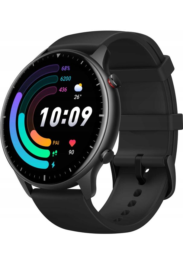 AMAZFIT - Smartwatch Amazfit GTR 2 Thunder Czarny (6972596104292). Rodzaj zegarka: smartwatch. Kolor: czarny