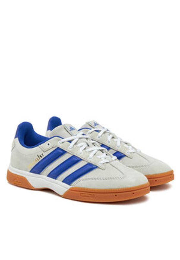 Adidas - adidas Buty halowe Spezialist JS0240 Szary. Kolor: szary. Materiał: skóra, zamsz
