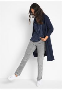 bonprix - Spodnie sztruksowe. Stan: obniżony. Kolor: szary. Materiał: sztruks #3