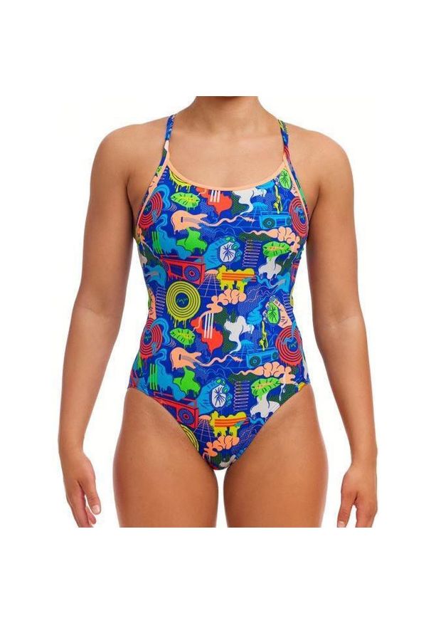 Strój kąpielowy jednoczęściowy FUNKITA Blues Baby- Diamond Back. Kolor: niebieski