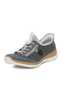 Rieker Półbuty N42F2-14 Granatowy. Kolor: niebieski. Materiał: materiał #2