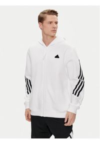 Adidas - adidas Bluza Future Icons 3-Stripes Full-Zip Hoodie IC8258 Biały Regular Fit. Kolor: biały. Materiał: bawełna #1