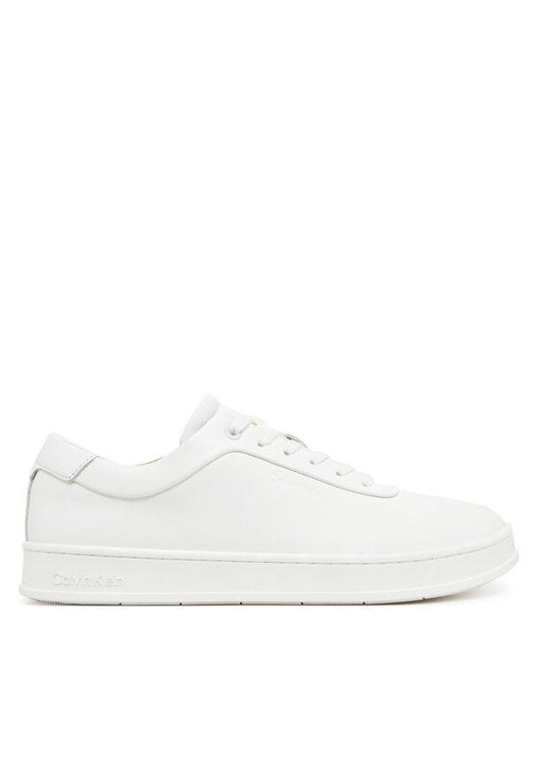 Calvin Klein Sneakersy Low Top Lace Up Oxford Rubb Lth HM0HM01708 Biały. Kolor: biały. Materiał: nubuk, skóra