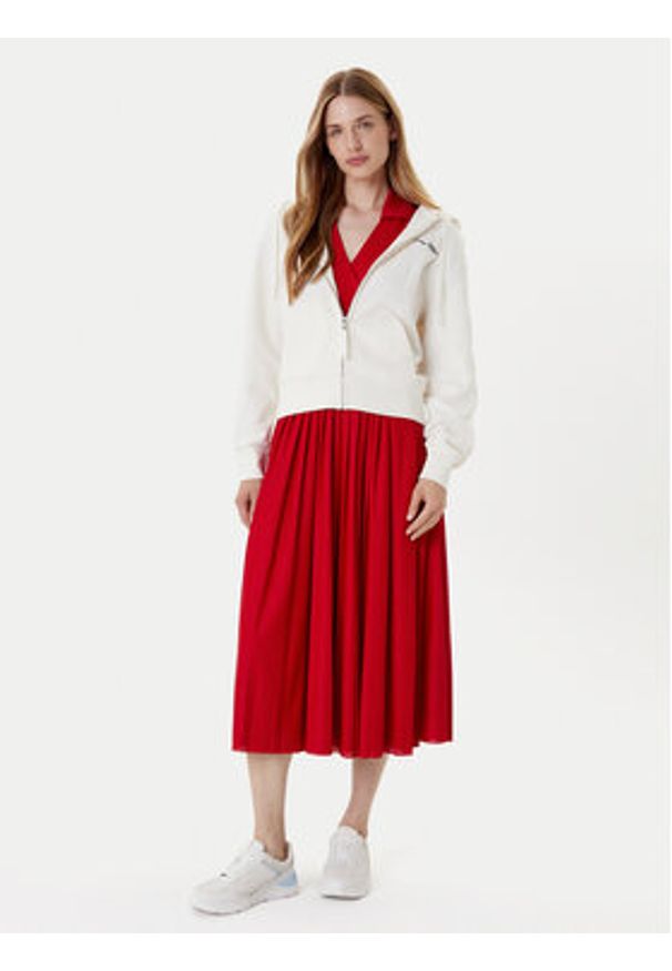 TOMMY HILFIGER - Tommy Hilfiger Bluza Script WW0WW45742 Écru Regular Fit. Materiał: bawełna