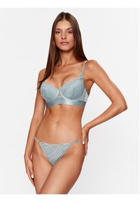 Hunkemöller Stringi Luna 202676 Niebieski. Kolor: niebieski. Materiał: syntetyk